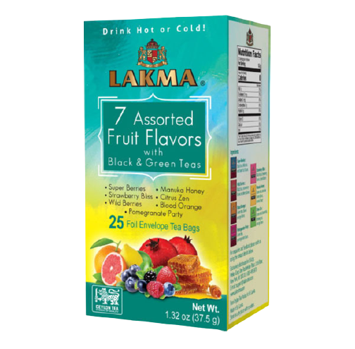 Lakma 7 Assorted Fruit Flavors with Black & Green Teas